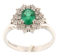 Anillo Davite & Delucchi Mujer in Oro blanco Smeraldo 0.75 Ct AA031714SM - AA031714SM